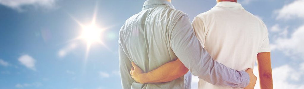 Men With Arms Around Waist